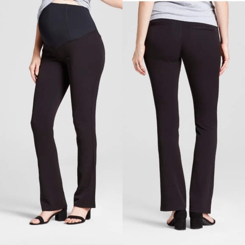 Isabel Maternity Black Straight Leg Pants